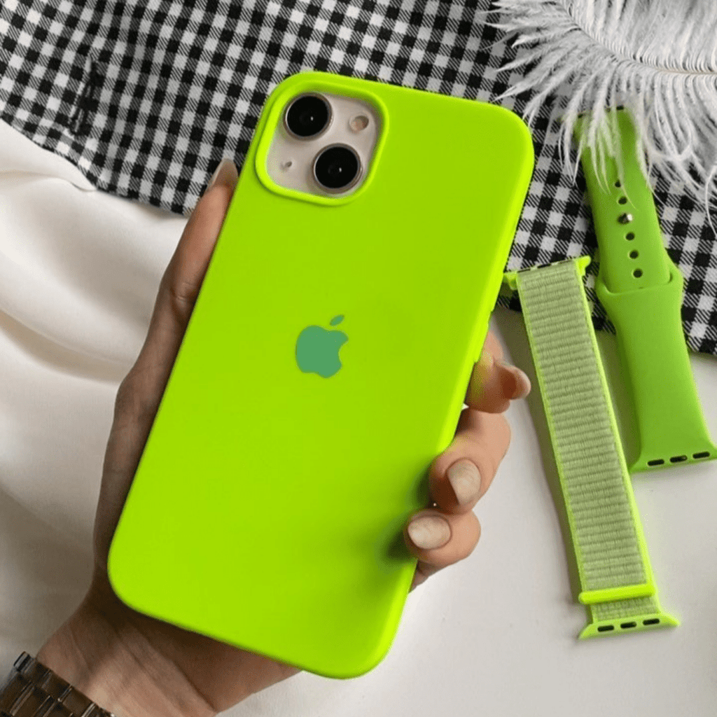 iPhone Silicone Case (Fluorescent Green)