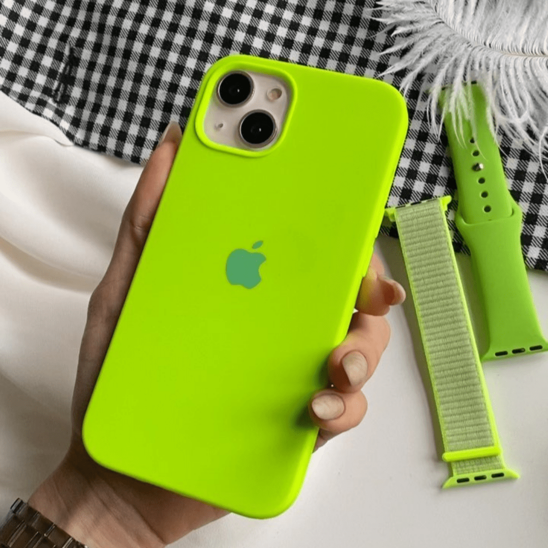 iPhone Silicone Case (Fluorescent Green)
