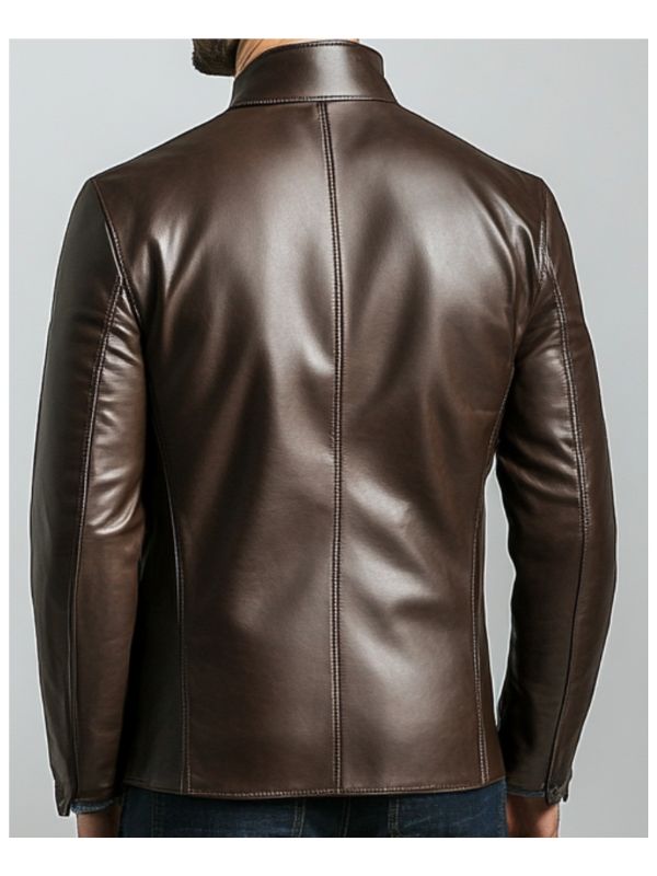 Men's Alexander Brown Leather Biker Jacket