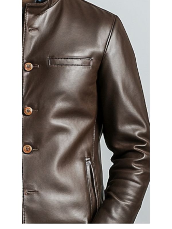 Men's Alexander Brown Leather Biker Jacket