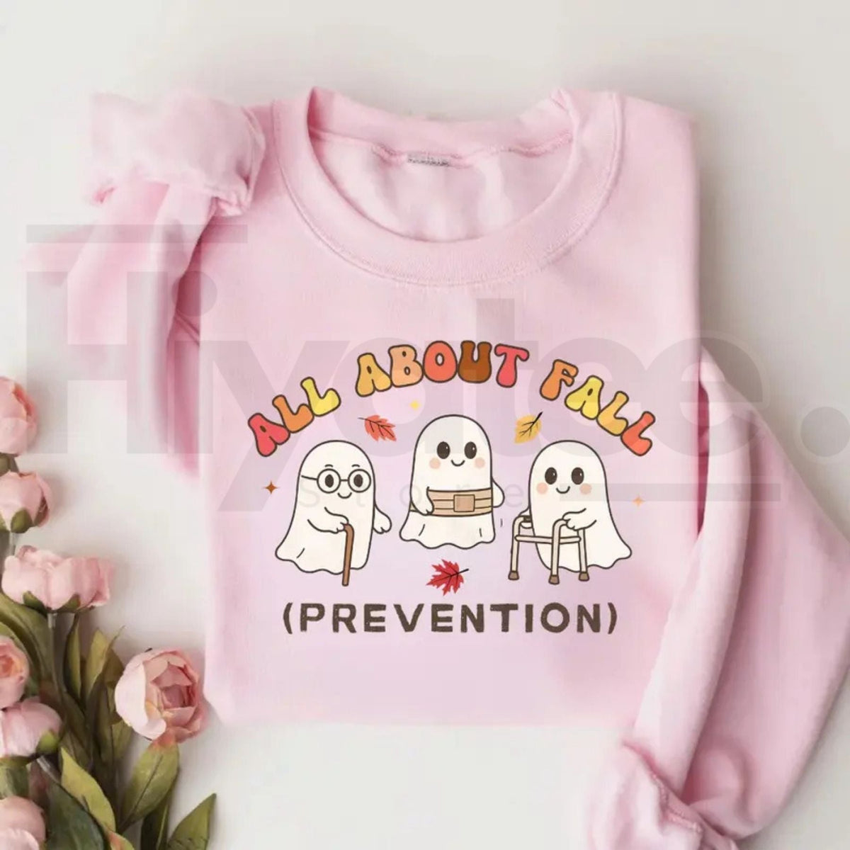 All About Fall Prevention Ghost Sweatshirt – Cute Halloween Nursing Sweater