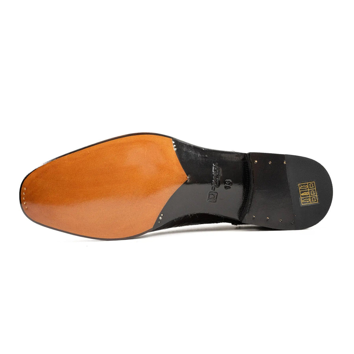 Dark Brown Cap-Toe Oxford Shoes with Perforated Detail