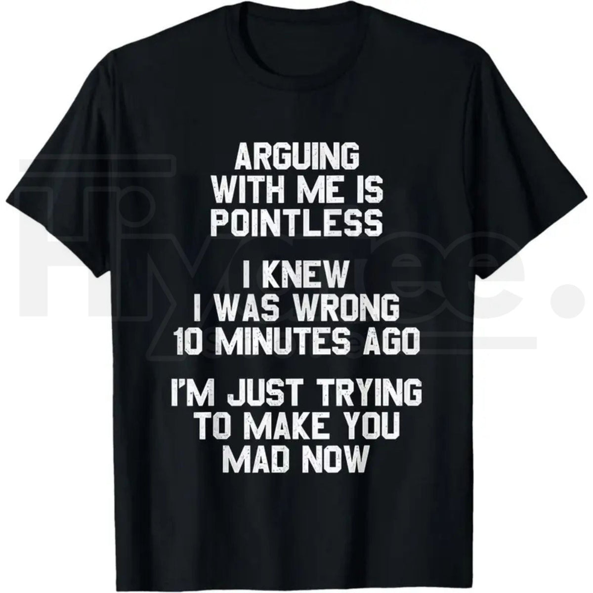 Arguing with Me Is Pointless T-Shirt – 220gsm Heavyweight Retro Unisex Funny Quote Tee