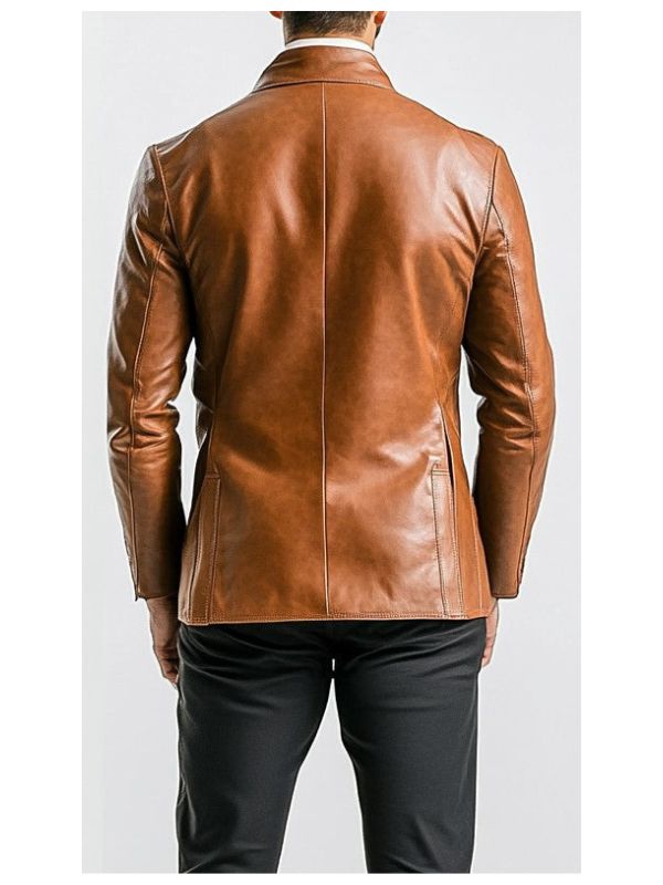 Arthur Tan Premium Leather Blazer