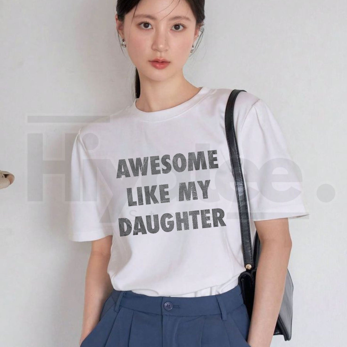Awesome Like My Daughter T-Shirt – Funny Father’s Day Dad Graphic Tee, Sarcastic Dad Joke Apparel Cool Vintage Fashion Gift