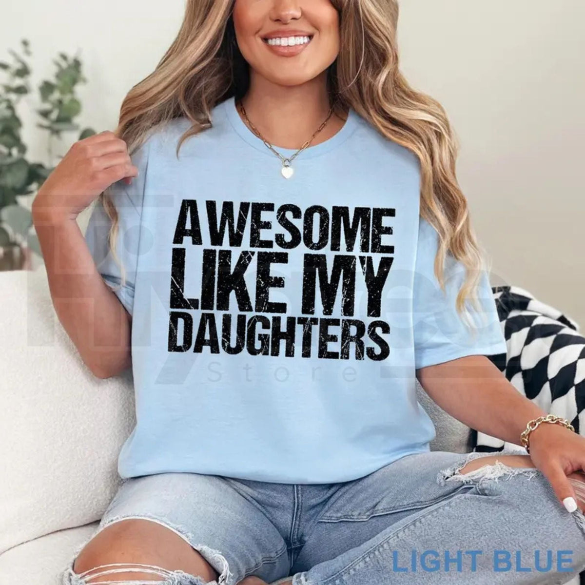 Awesome Like My Daughters T-Shirt – Funny Father's Day Dad of Daughters Gift Tee