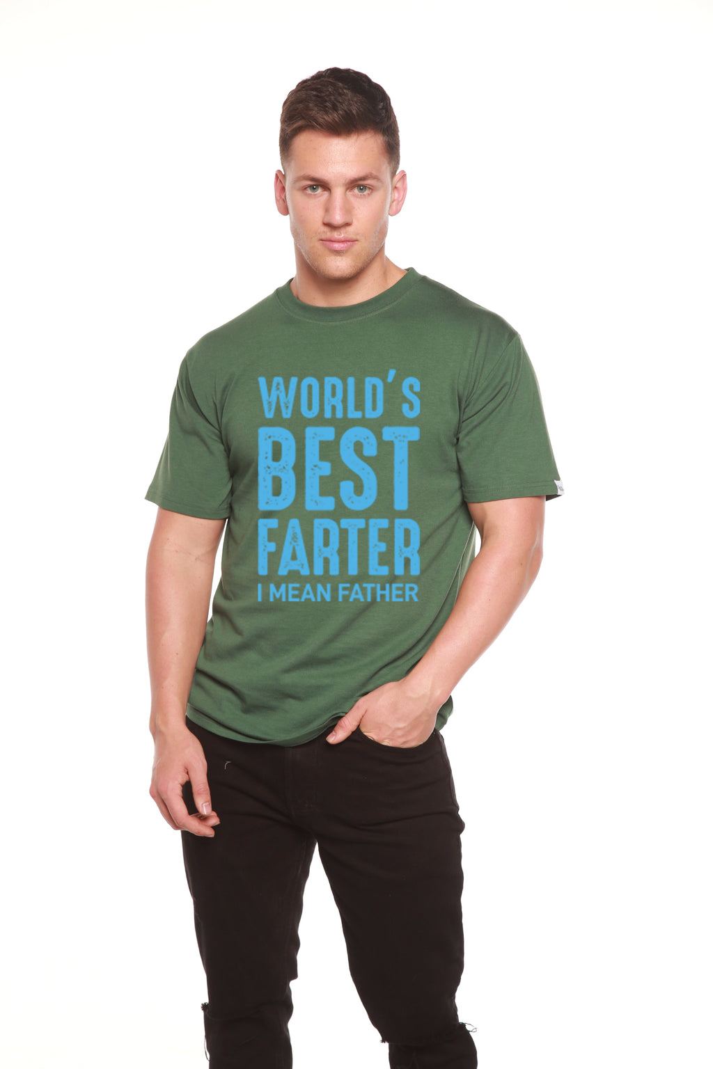 World's Best Farter Men's Bamboo Viscose/Organic Cotton Short Sleeve Graphic T-Shirt