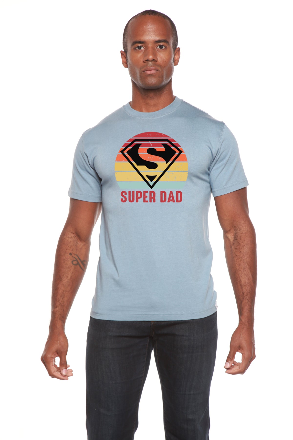 Super Dad Men's Bamboo Viscose/Organic Cotton Short Sleeve Graphic T-Shirt