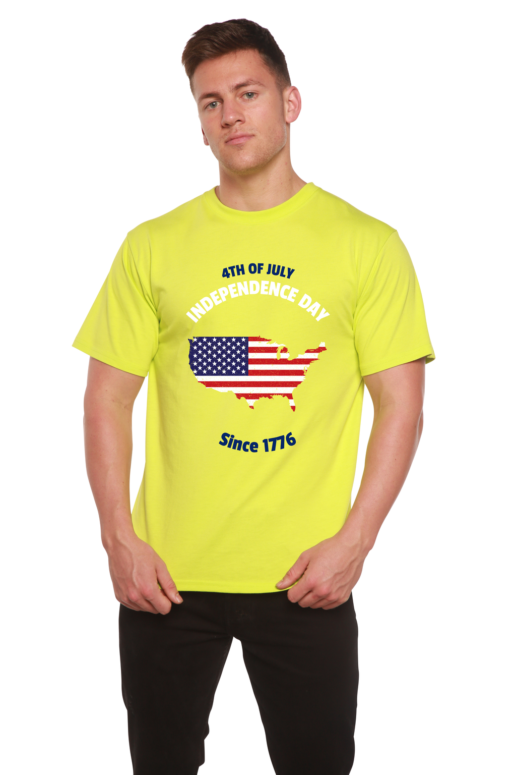 4th of July Men's Bamboo Viscose/Organic Cotton Short Sleeve Graphic T-Shirt