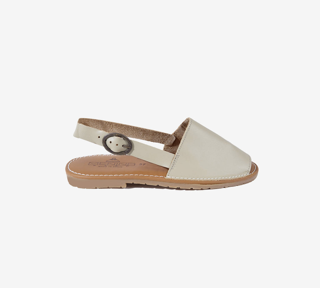 Beige Menorquina with Buckle Strap