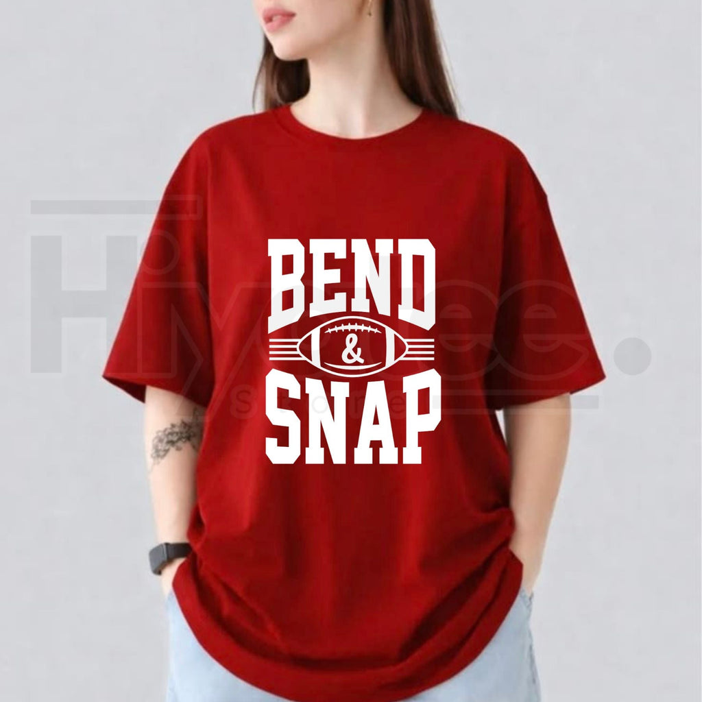 Bend & Snap Football Graphic T-Shirt – Funny Sports Mashup Tee