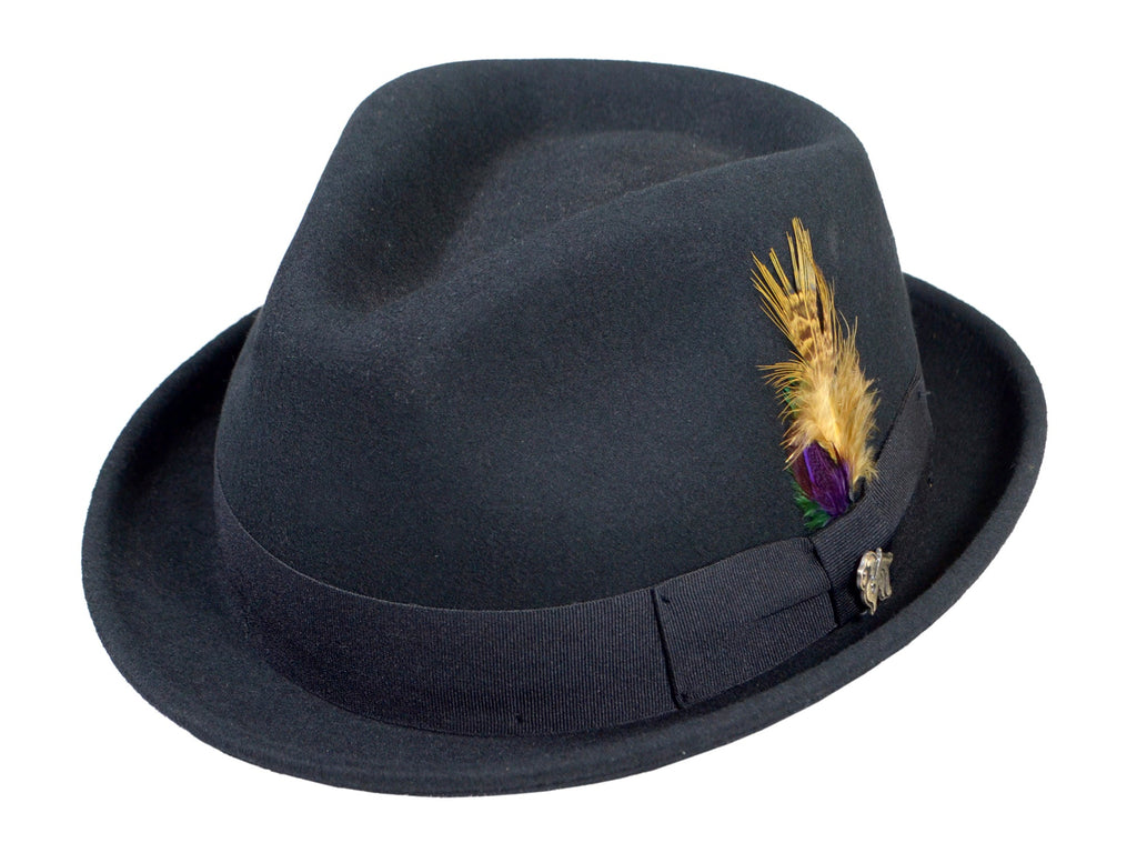Wool Felt Fedora Hat Classic Roma Stingy
