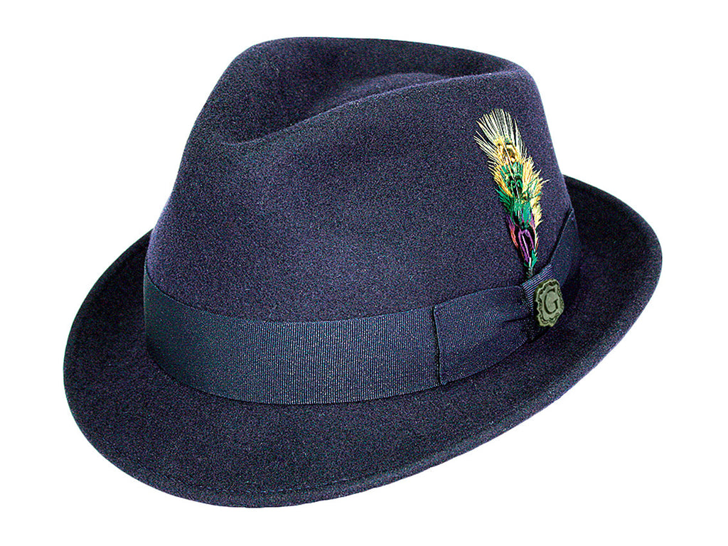 Wool Felt Fedora Hat Classic Roma Stingy