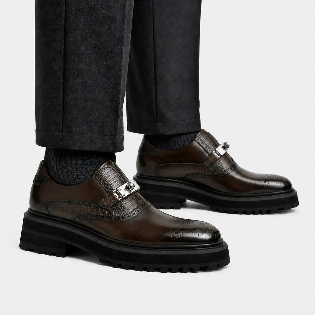 Dark Brown Calf Leather Loafers