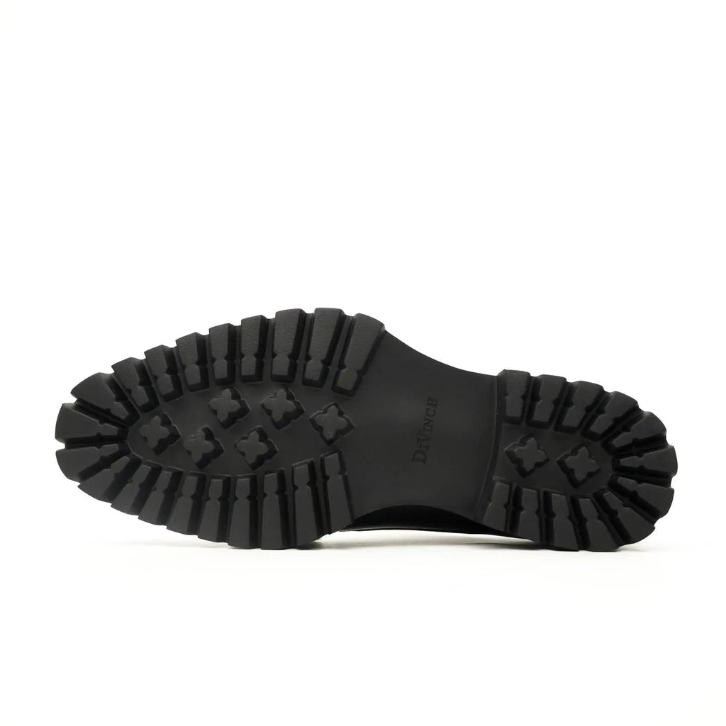 Black Calf Leather Double Monk Strap Shoes