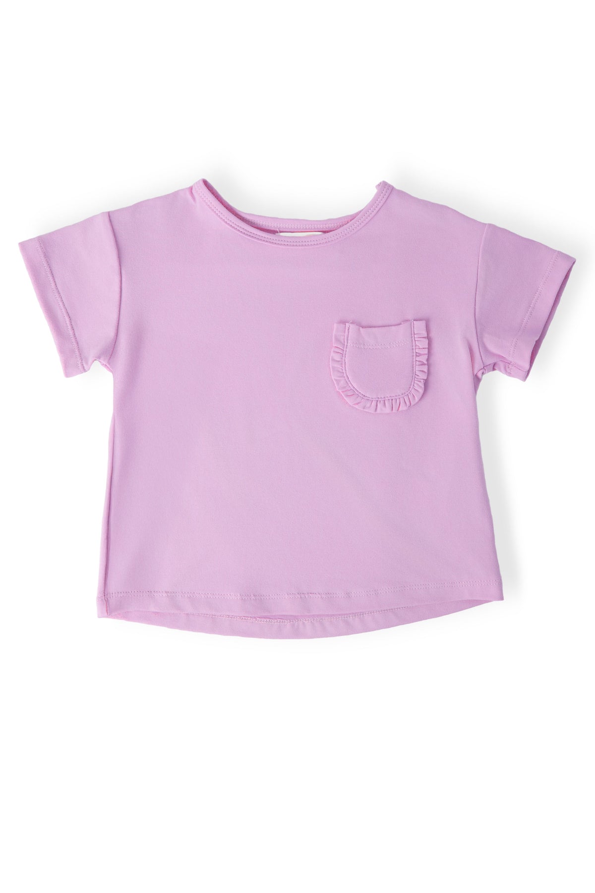 Bright Lilac Ruffle Pocket Tee