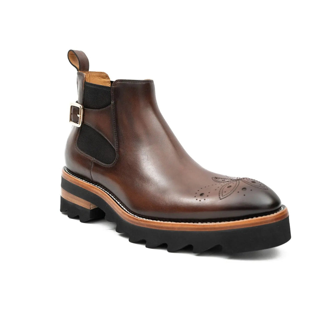 Brown Calf Leather Chelsea Boots