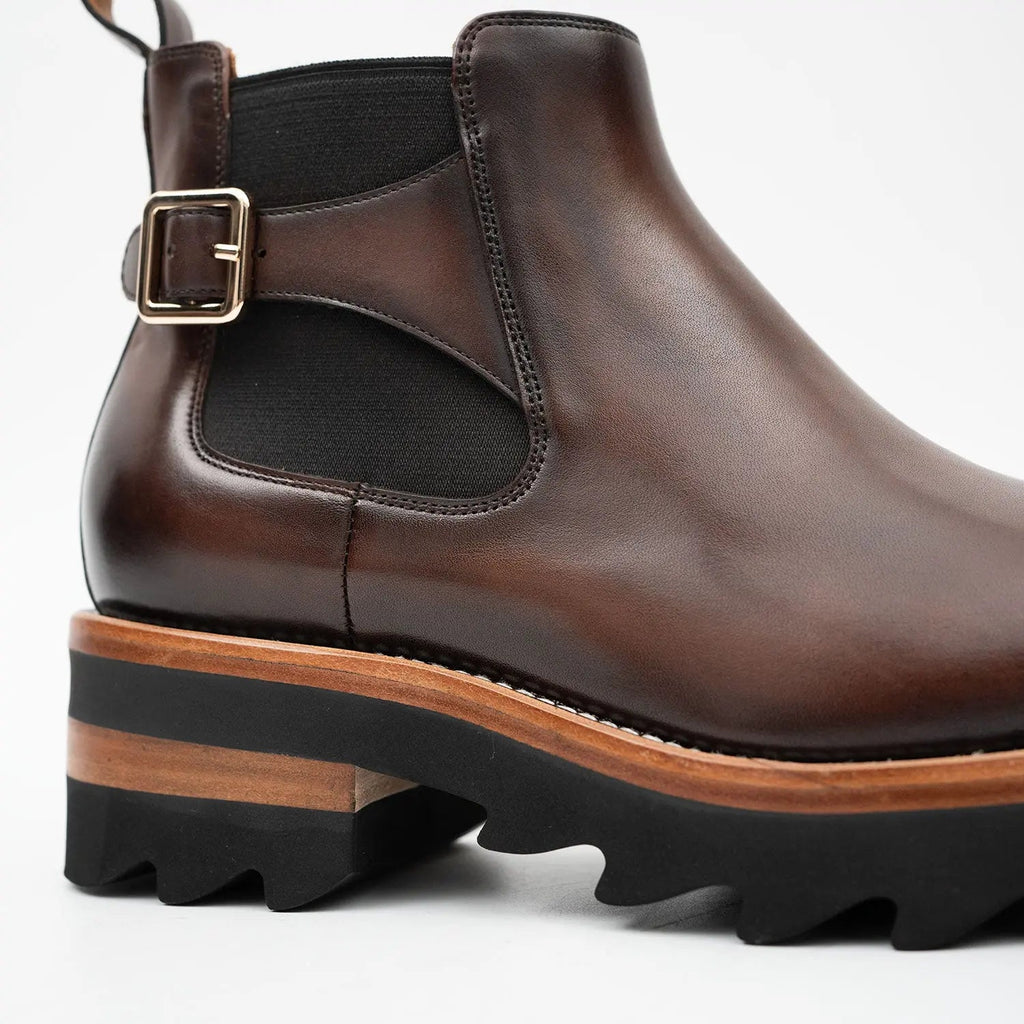 Brown Calf Leather Chelsea Boots