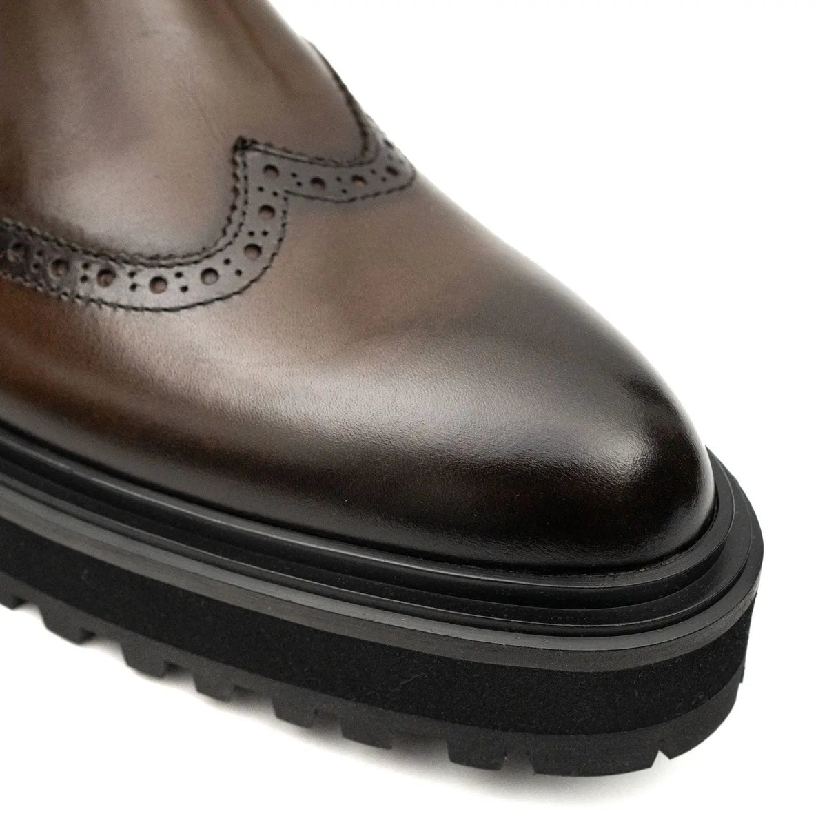 Dark Brown Calf Leather Chelsea Boots