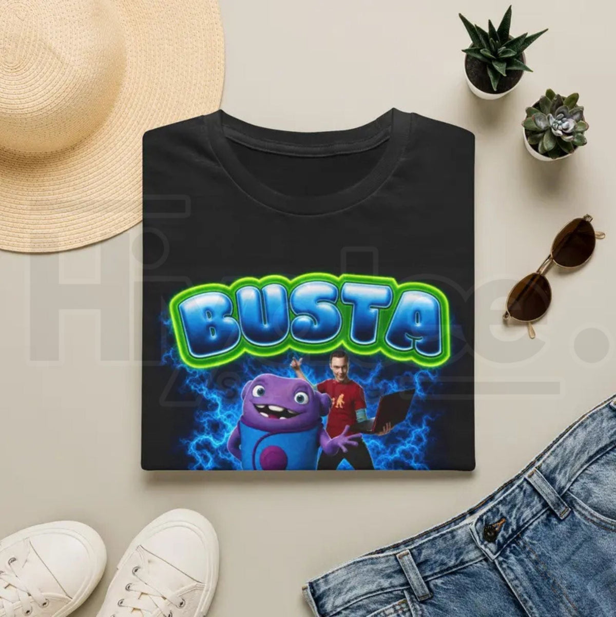 Busta Lime T-Shirt – Funny Colorful Cartoon Alien Hip Hop Music Graphic Tee