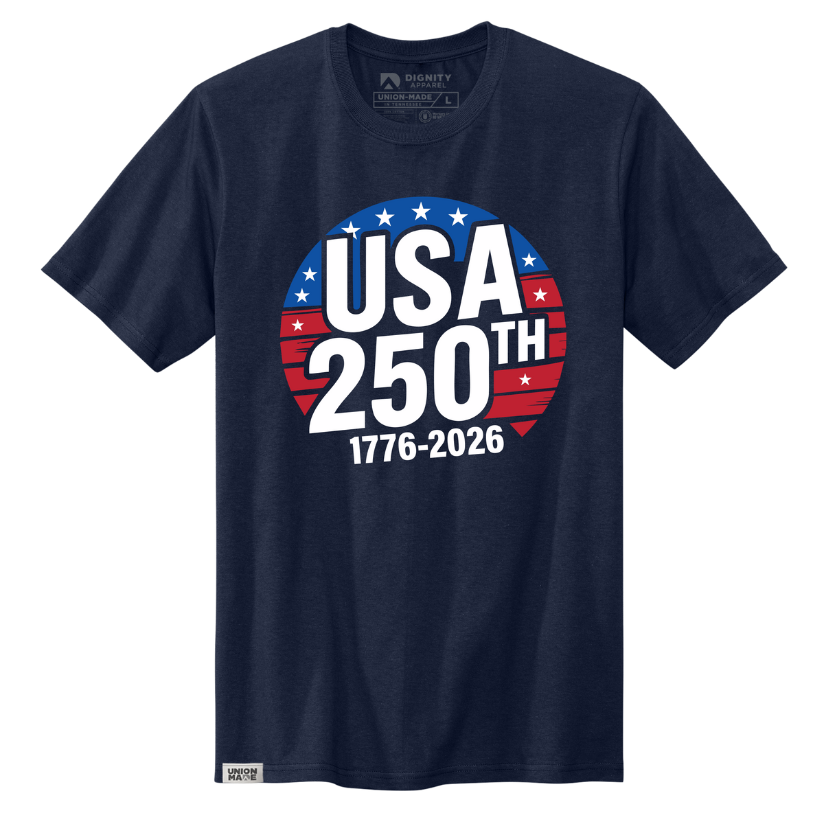 USA 250 Campaign Button Tee - Made in the USA