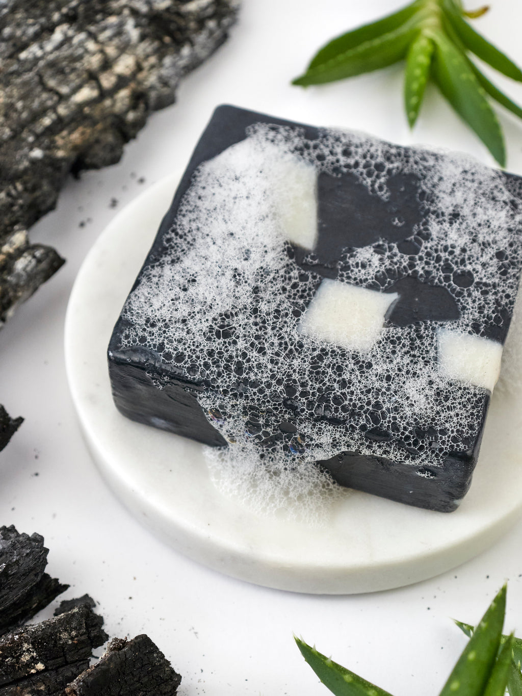 Charcoal & Aloe Soap Scrub Bar