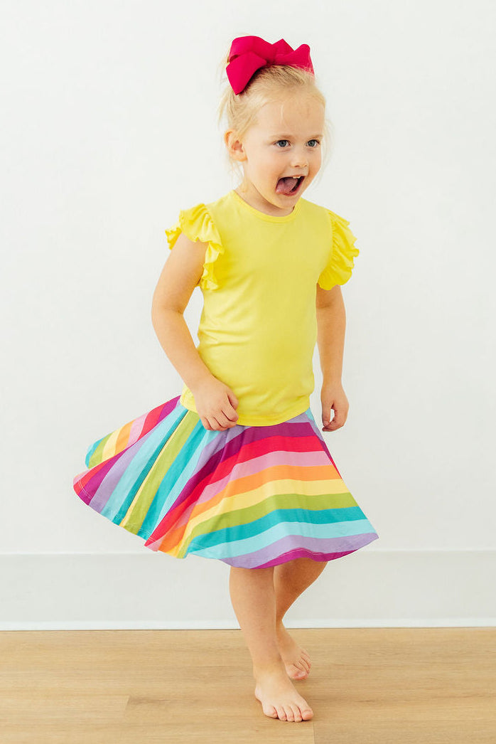 Cheerful Stripes Twirl Skort