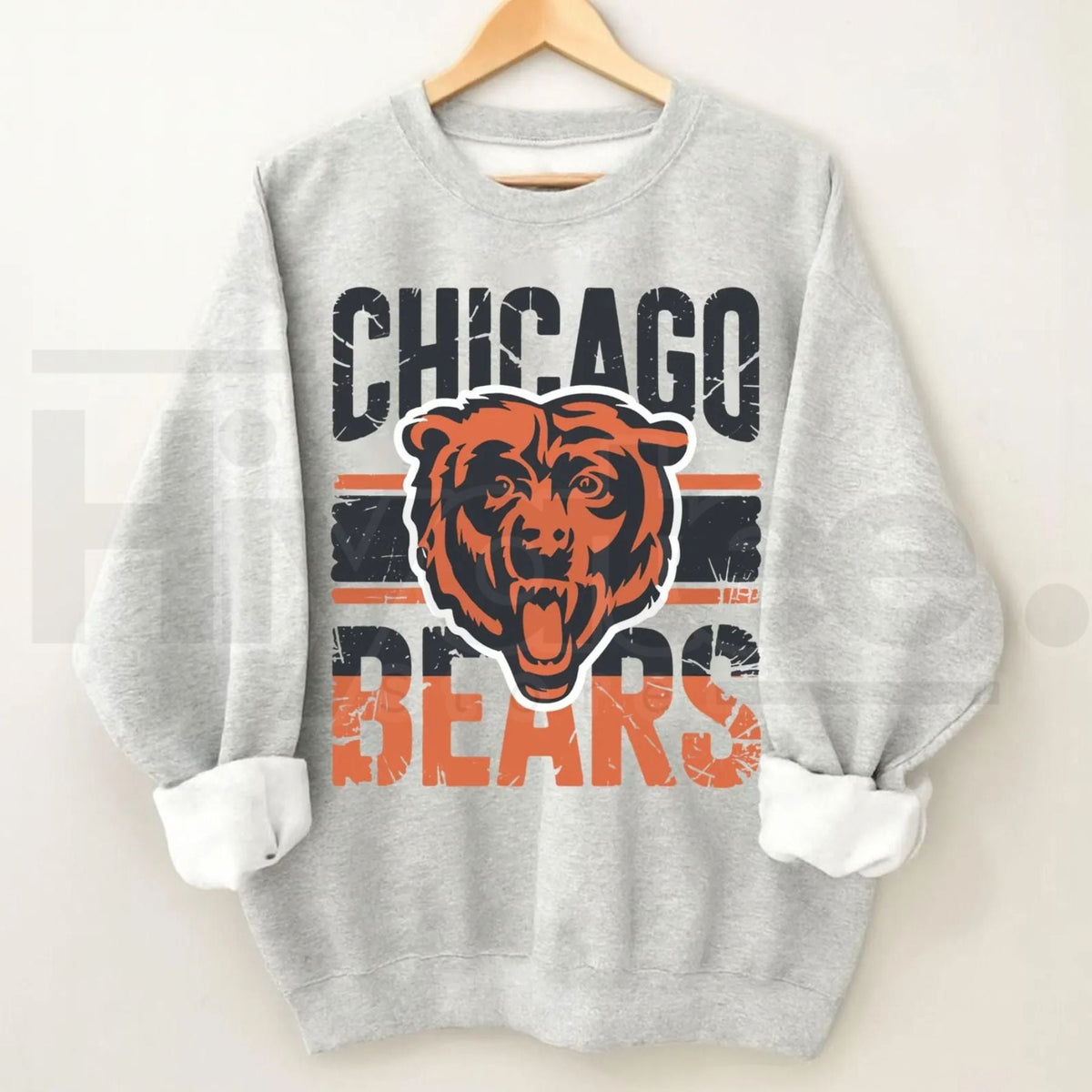 Chicago Bears Football Sweatshirt – Unisex Heavy Blend Crewneck, Game Day Graphic Sweatshirt
