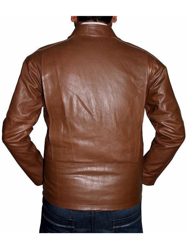 Men's Chocolaty Classic Brown Leather Biker Jacket