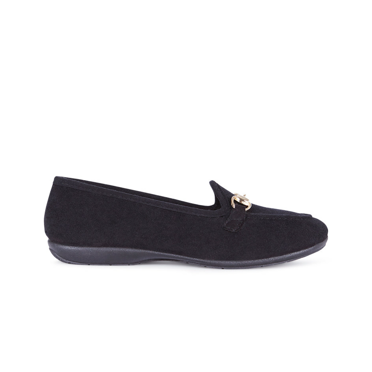 Comfy Black Suede Slipper