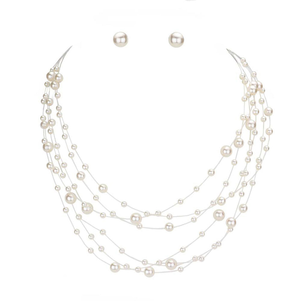 Galactic Pearl Collar Necklace