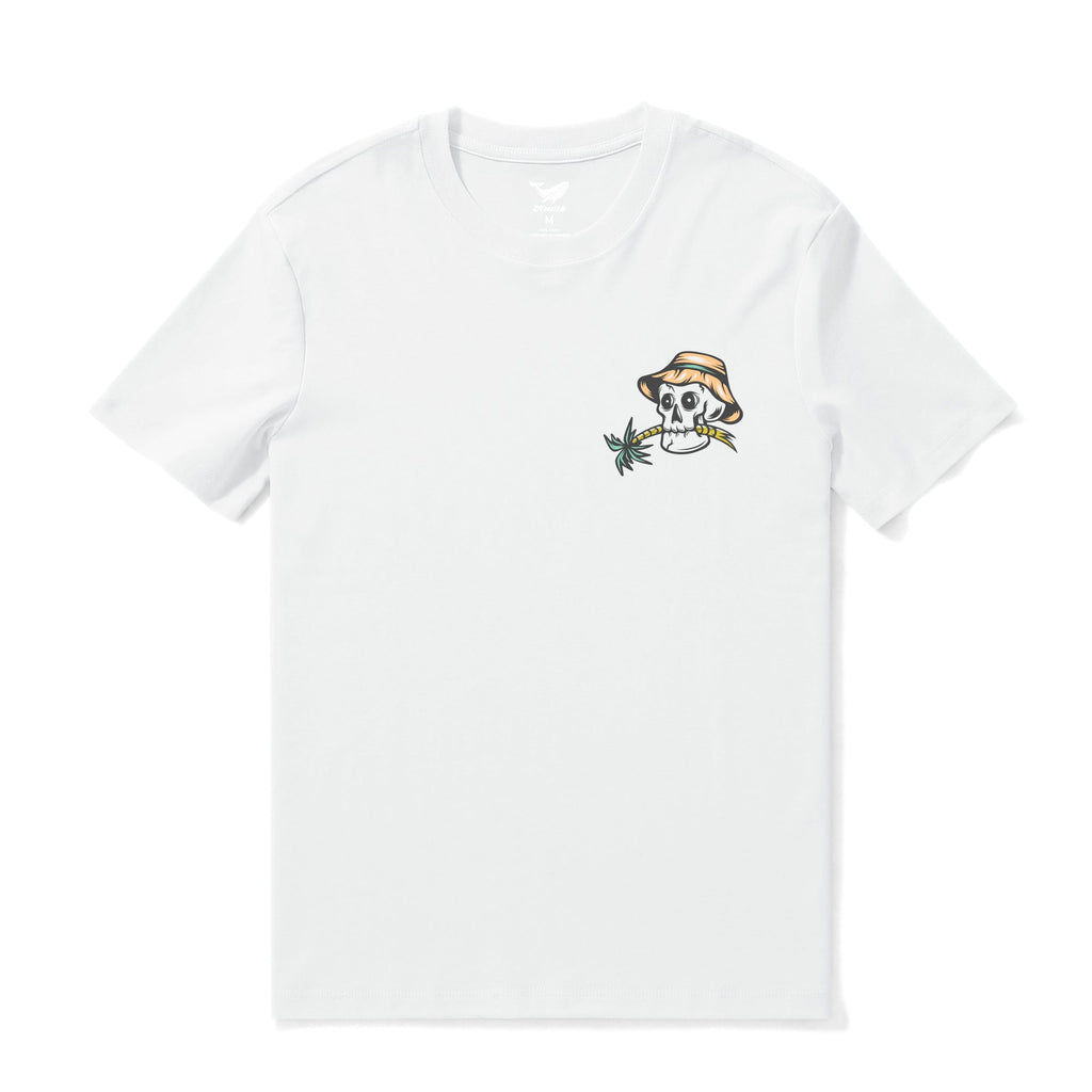 Hawaiian Tee For Men Taste of Tropical By Loindaflow Tee Crew Neck 100% Cotton - WHITE By Laihha Organna