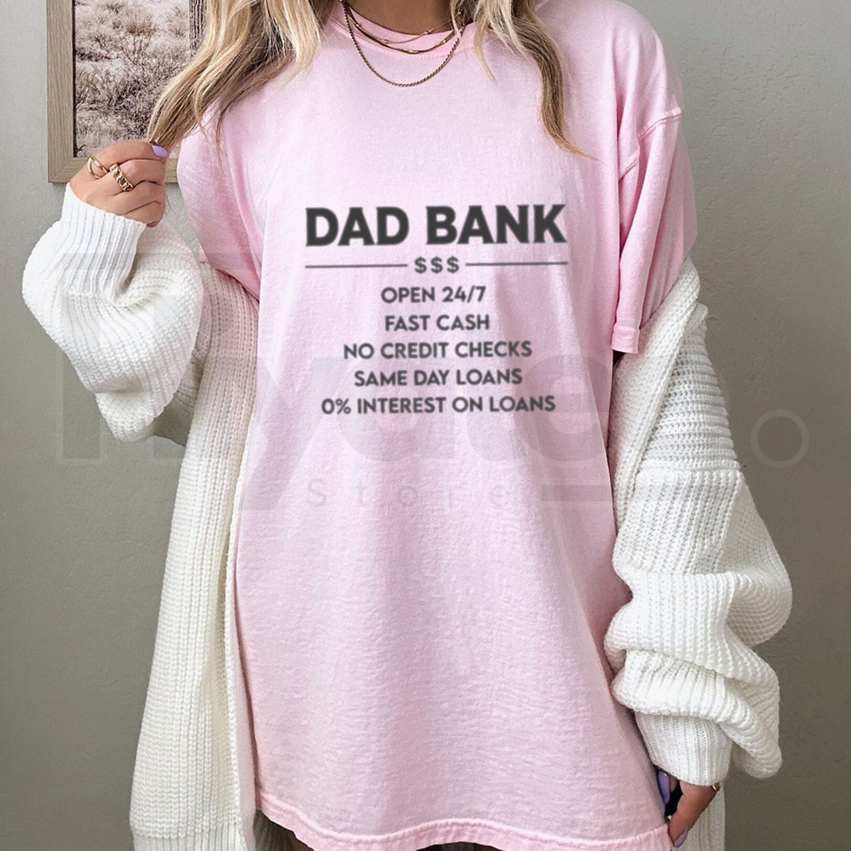 Dad Bank 24/7 Funny Father’s Day T-Shirt – Sarcastic Family Humor Graphic Tee