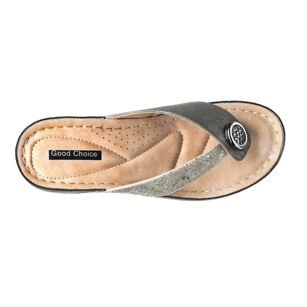 Women's Dafni Khaki Wedge Sandals