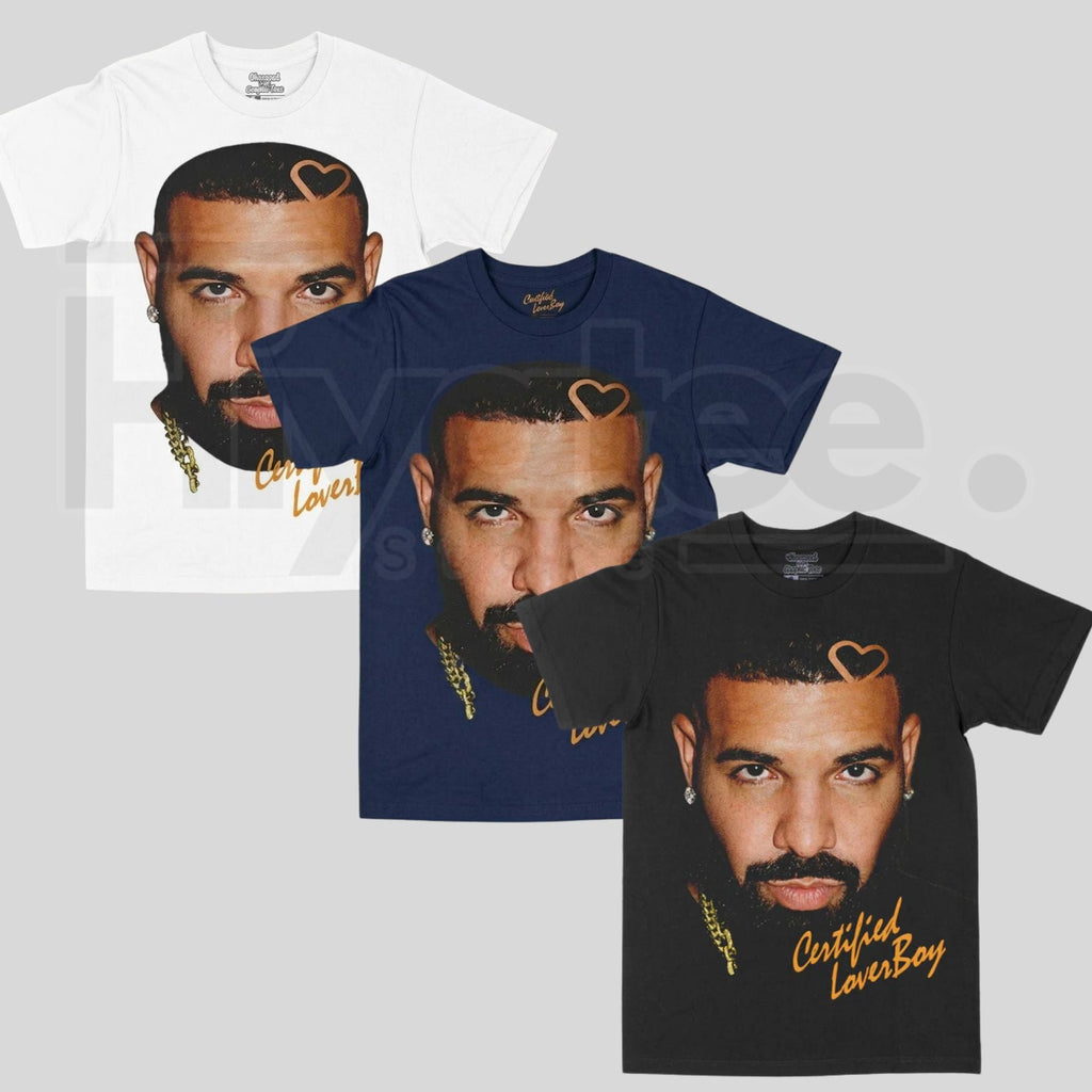 Drake "CLB" Graphic Tee – Certified Lover Boy Vintage Style Rap Shirt, OVO Inspired Streetwear Aesthetic