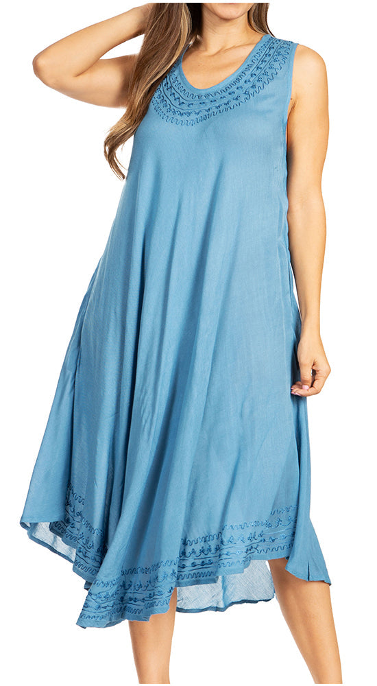 Sakkas Everyday Essentials Caftan Tank Dress / Cover Up