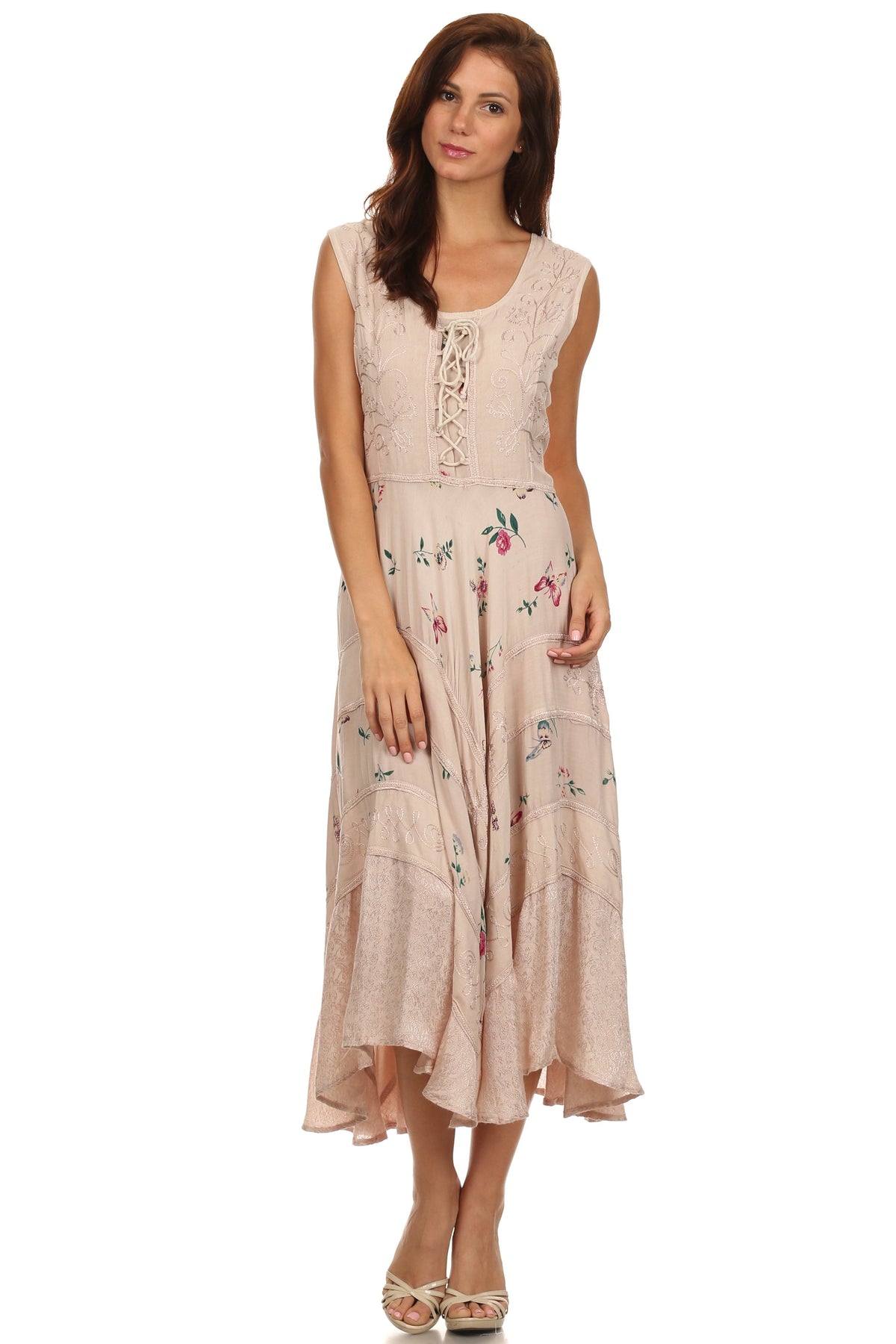 Sakkas Garden Goddess Corset Style Dress