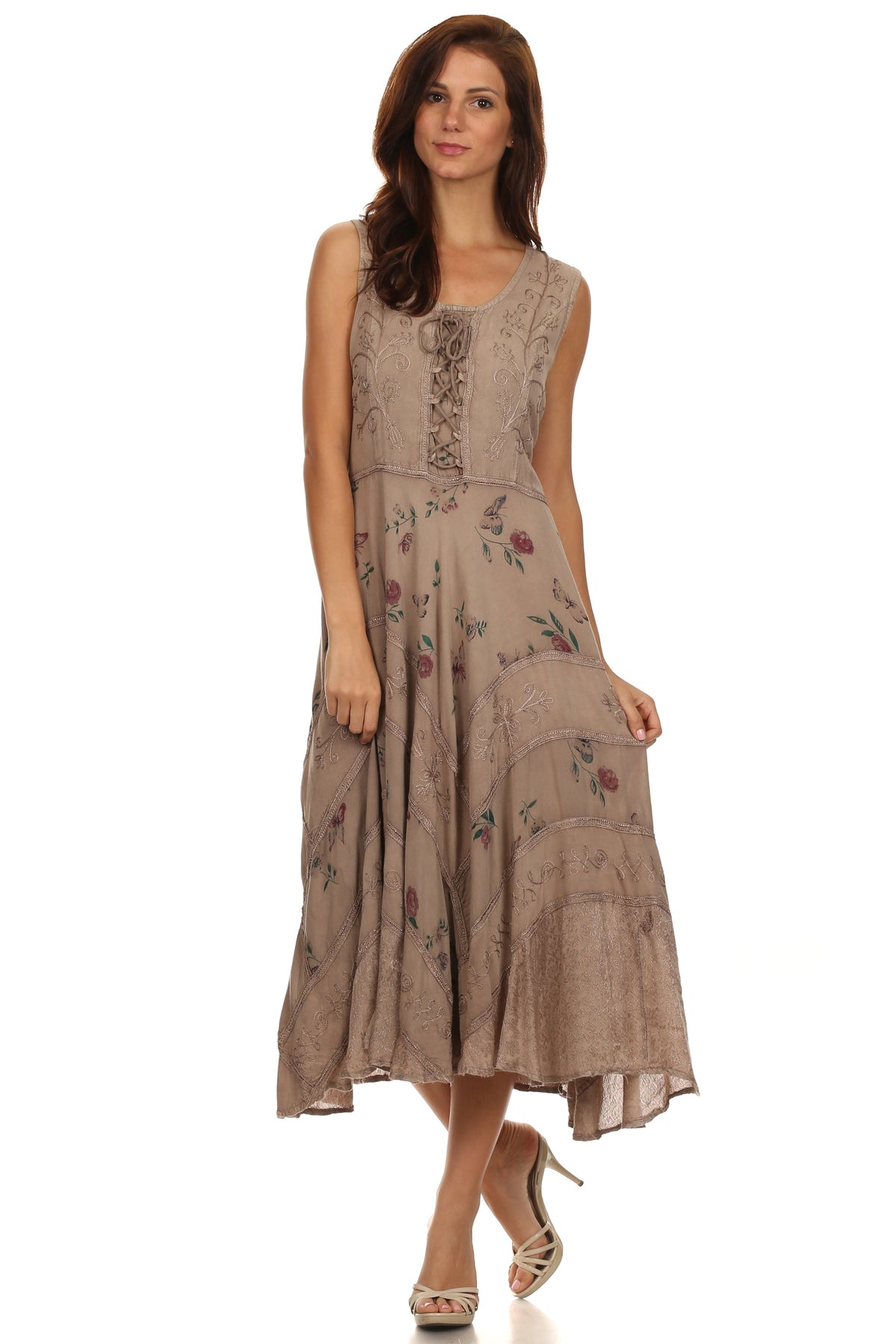 Sakkas Garden Goddess Corset Style Dress