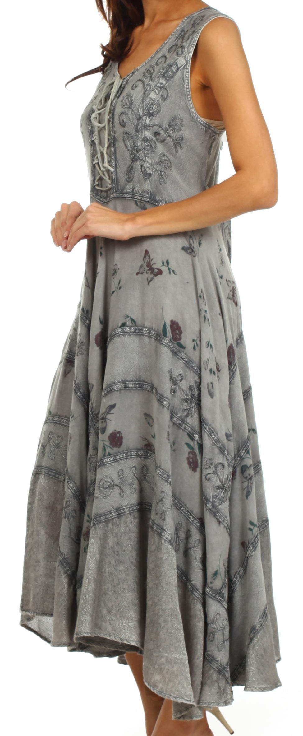 Sakkas Garden Goddess Corset Style Dress