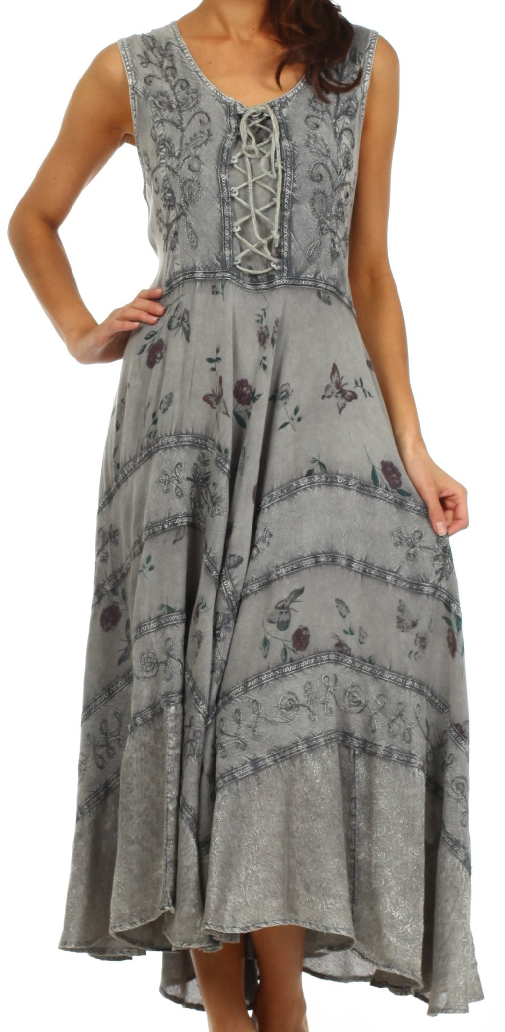 Sakkas Garden Goddess Corset Style Dress