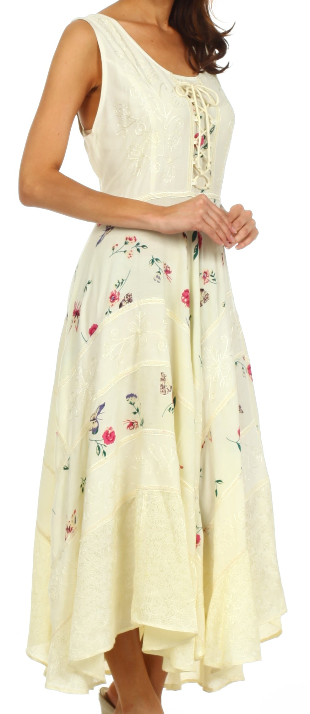Sakkas Garden Goddess Corset Style Dress