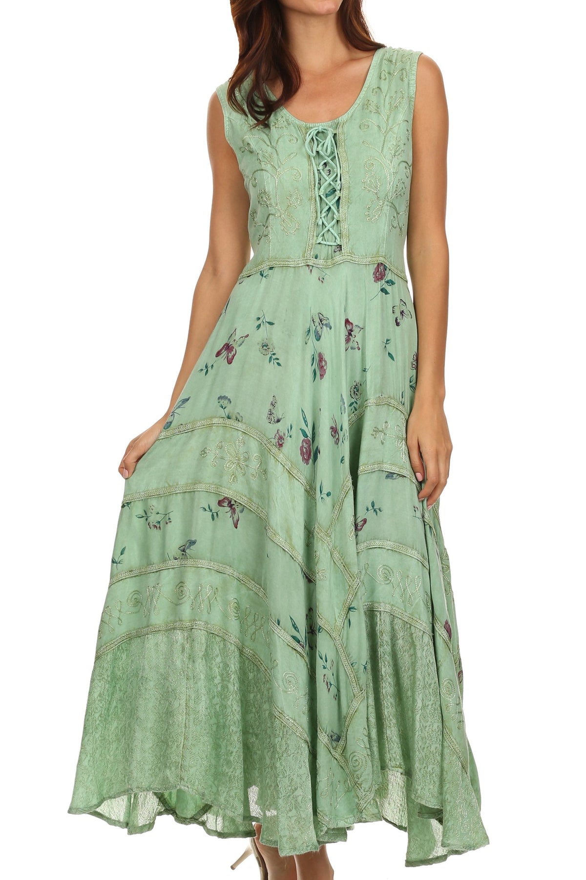 Sakkas Garden Goddess Corset Style Dress