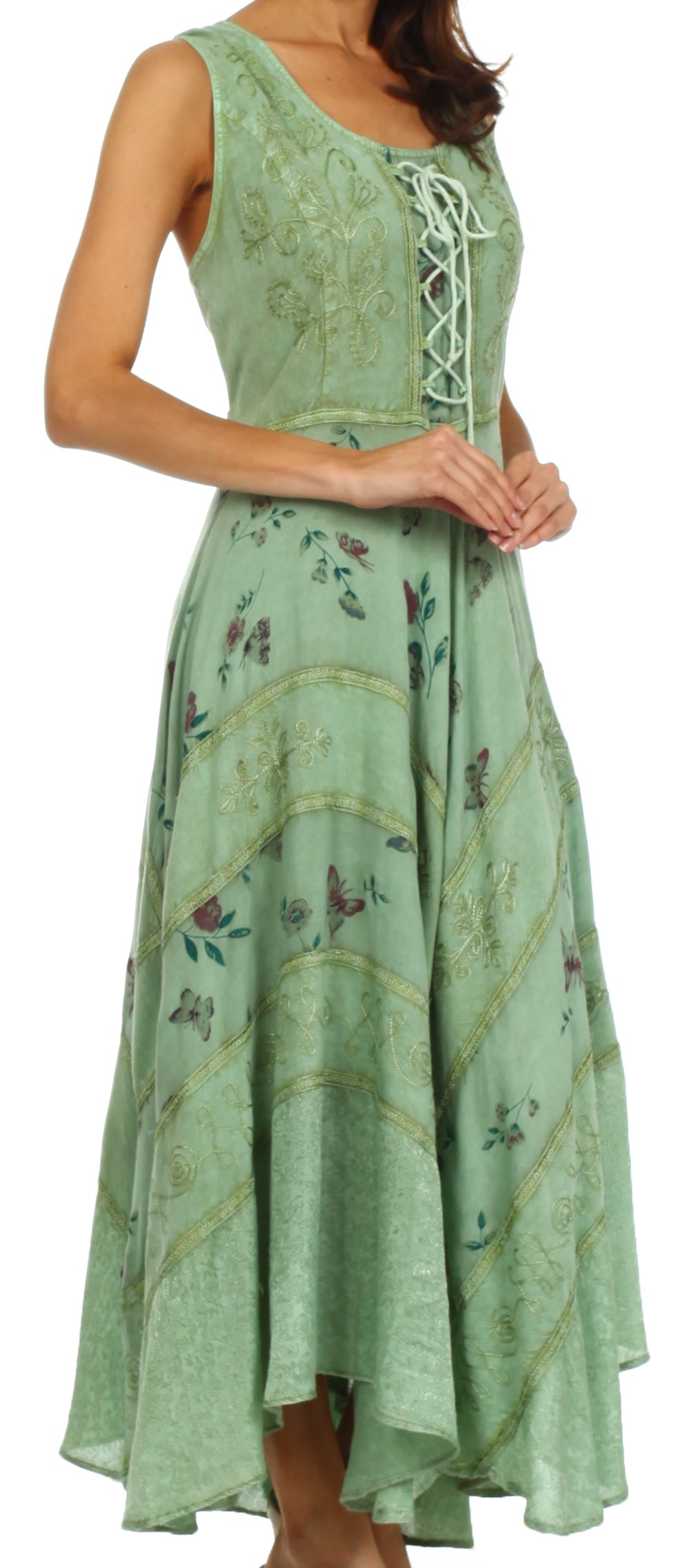 Sakkas Garden Goddess Corset Style Dress