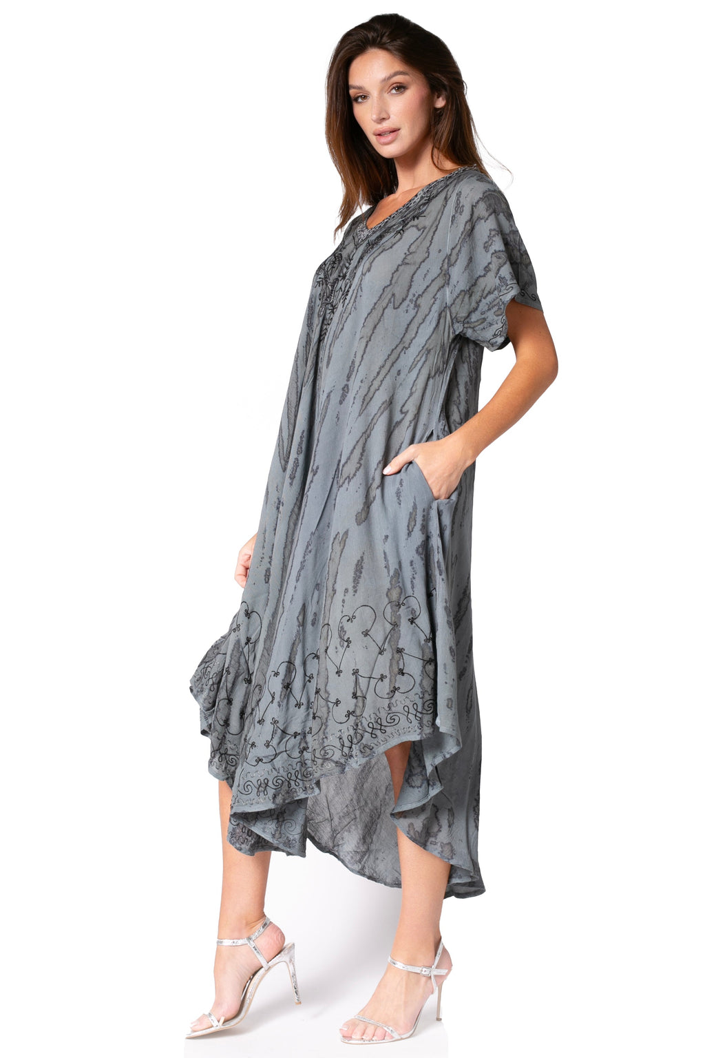 Sakkas Viveka Embroidered Caftan Dress