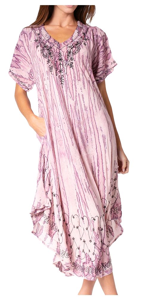 Sakkas Viveka Embroidered Caftan Dress