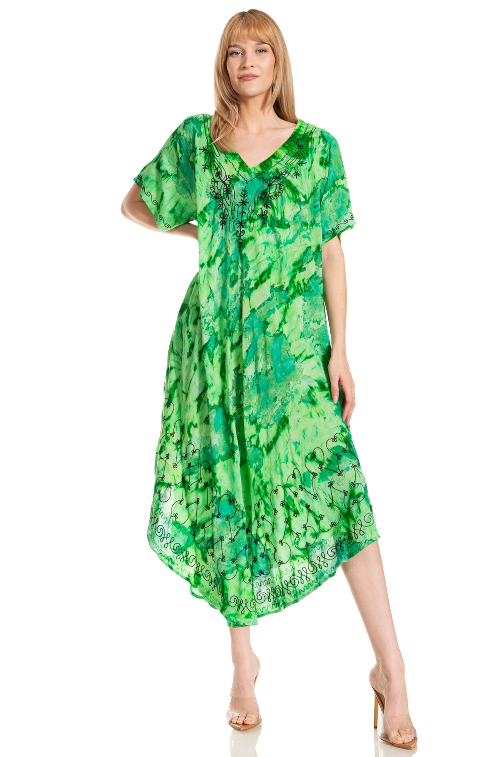 Sakkas Viveka Embroidered Caftan Dress