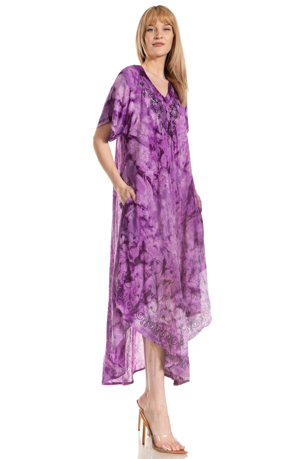 Sakkas Viveka Embroidered Caftan Dress