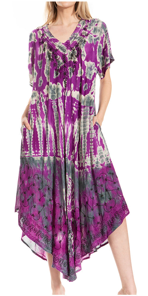Sakkas Viveka Embroidered Caftan Dress