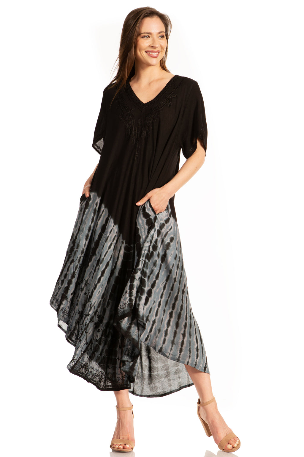 Sakkas Viveka Embroidered Caftan Dress