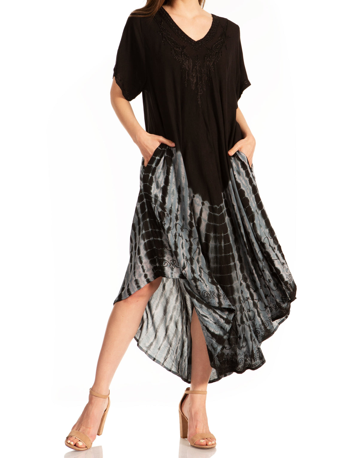 Sakkas Viveka Embroidered Caftan Dress